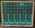 Output waveform of RM181 set for 1 us period.