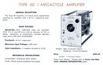 60 - 1 MHz amplifier (1961)