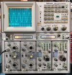 7854 — 400 MHz Waveform Processing Oscilloscope (digital sampling rate 500 kHz), GPIB, RPN programmable, 4 bays (1980–1988)