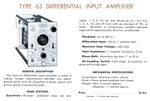 63 − 300 kHz Differential Amplifier (1961)