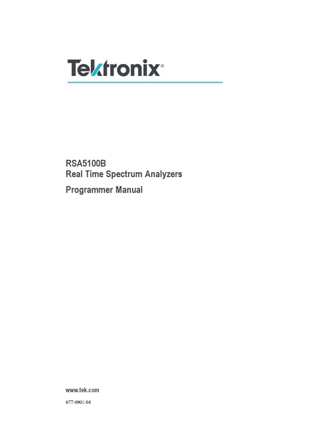 File:077-0901-04 RSA5100B-Real-Time-Spectrum-Analyzer-Programmer-Manual-EN.pdf