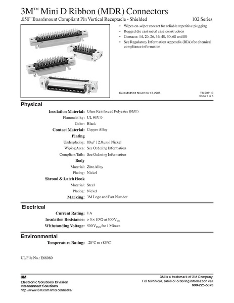 File:3M Mini D Ribbon MDR Connectors Mechanical Drawing.pdf