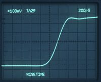 7A29 rise time (7104, 7B10, pulse from S-52)