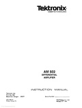 Thumbnail for File:Tektronix AM502 Service Manual.pdf