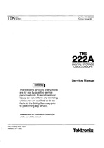 Thumbnail for File:TEK-222A Service Manual 070-8330-00.pdf
