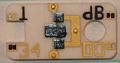 A 1 dB attenuator chip. This one is dead.