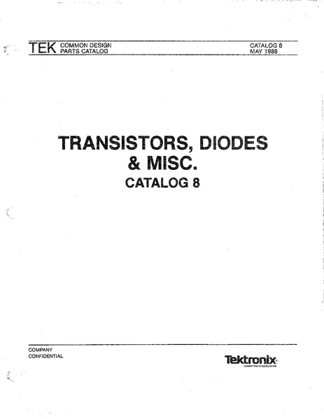 File:Tek common design parts catalog transistors diodes and misc may 1988.pdf