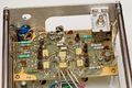 Output board (left side) with daughterboard removed to show reed relays